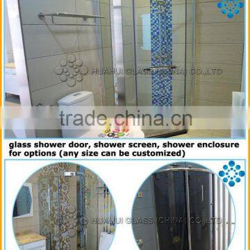 Diamond-type simple tempered glass shower door