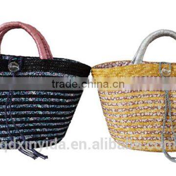Popular Lady's Tote Handbag Straw Beach Bag