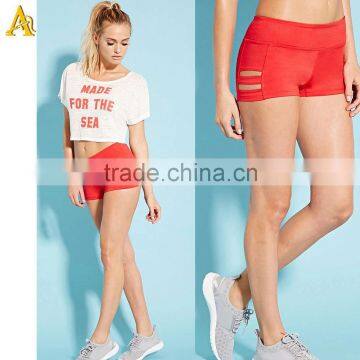 92% polyester 8% spandex custom women gym shorts seamless running Shorts