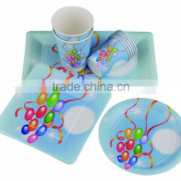 Birth day party designed disposable paper cups plates sets