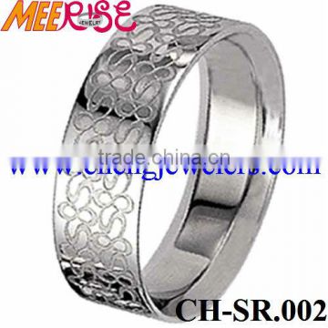 Laiser flower stainless steel ring