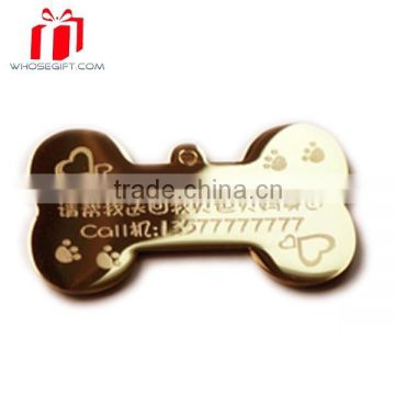 Aluminum Dog Tag With Recessed Logo Engraved Logo