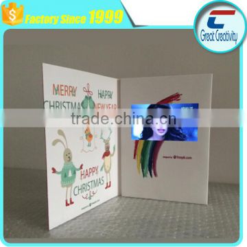 hot sale 4.3 inch LCD screen paper video greeting cards /Custom wedding 2.4 " invitation lcd video greeting card