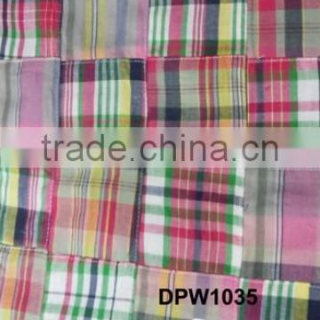 european madras cotton patchwork handmade pure fabric
