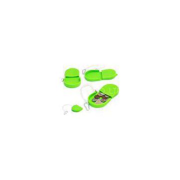 Green Silicone Coin Box Bag For Promotion Gift , Mini Silicone Coin Wallet