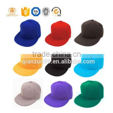 Wholesale 6 Panel Plain Blank Fitted Flat Brim Snapback Hats