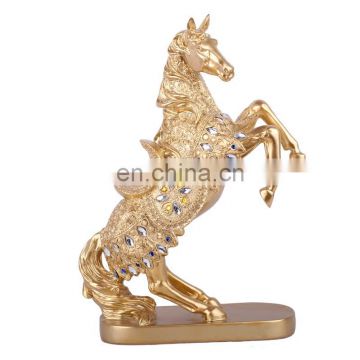 resin horse head 2017 decorative gold resin model horse head
