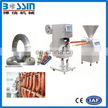 Pneumatic ham sausage filler and double clipping machine