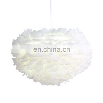 Feather Shade Chandelier Lighting White Indoor Ceiling Hanging Pendant Lights