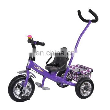 First toddler bike with parent handle Ride On Toys Kids Metal Tricycle Child