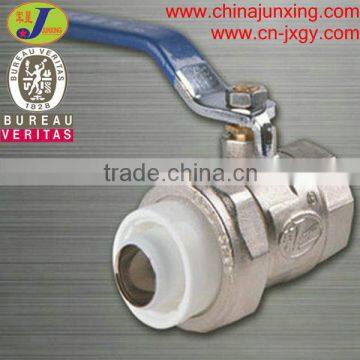 PERT Pipe fittings/ Plastic pipe fittings single female brass ball valve