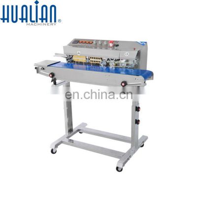 FRM-810III Hualian Vertical Ink Coding Printing Plastic Bag Food Heat Band Sealer Packing Sealing Machine
