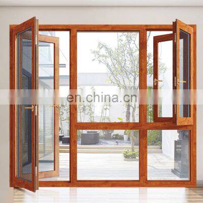 Exterior Aluminium Hinged Patio Doors / Casement Doors External Aluminum Glazed Front Doors