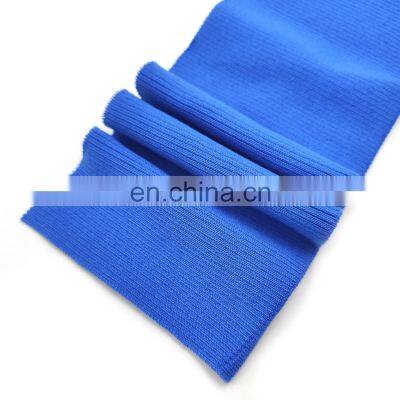 Best selling in China polyester 1x1 2*2 cuff t shirt rib flat knitting rib fabric