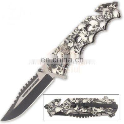 8.5 Inch quality stainless steel survival pocket folding knife with hot knife