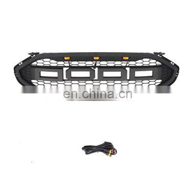 wholesale factory supply 3pcs led lights  custom made car front parrilla matte black grille fit for ford edge 2019