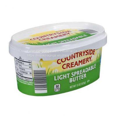 450g IML Plastic margarine tub oval shape