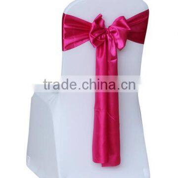 cheap spandex chair cover with dustyrose self-tie chair sash