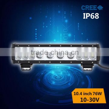waterproof led light bar ip68 76w,truck jeep offroad driving lamp with double beam