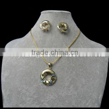 2014 fashion turkish necklace and earring models jewelry sets