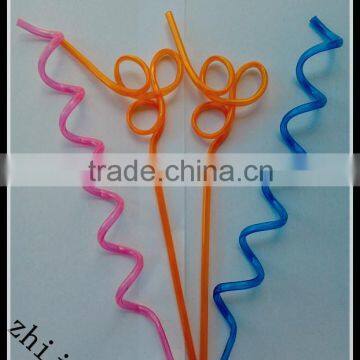 Reusable plastic drinking straws for hot drink