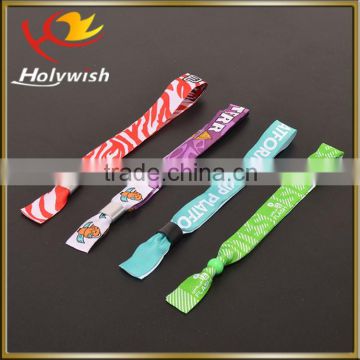 Custom gift items cloth fabric wristbands with one time use lock
