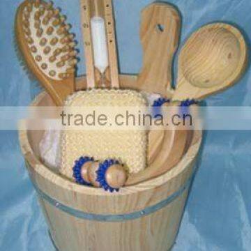 Wooden Products Sauna Set, Bathroom Set for daily washing