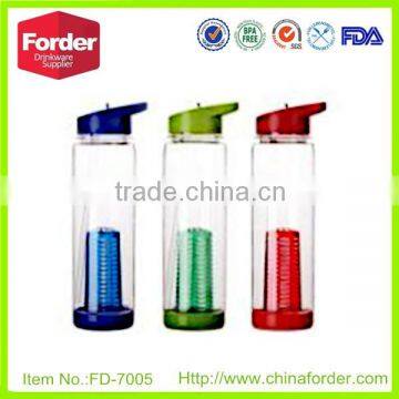 insulated plastic mineral bottom infuser water bottle