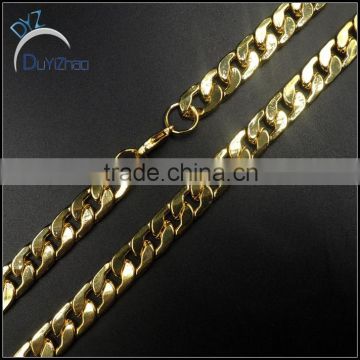 men's latest hip hop 24k gold cuban chains necklace