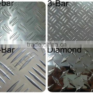 diamond pattern polished aluminium sheet