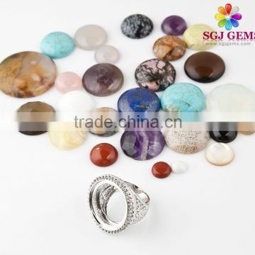Gemstone cabochons and ring setting blank-loose gemstone and semi precious stone cabochon beads for jewelry components