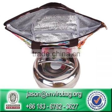 Custom Cheap Reusable Aluminium Foil Lunch Bag With Zipper Closure Insulated Cooler Bag