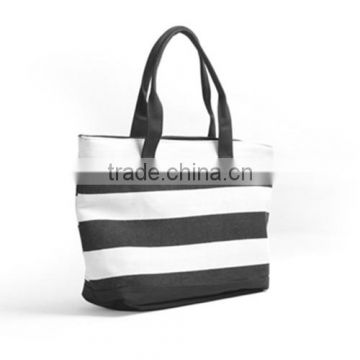 2015 wholesale reusable shopping bags for shoping new design and customized stripe shopping bags