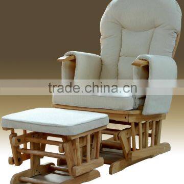 Hot sale Glider Chair and stool-beige