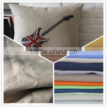 Plain natural linen cushion cover