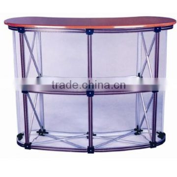 Portable expo promotional exhibition easy assembled straight 2*2 pop up advertising counter