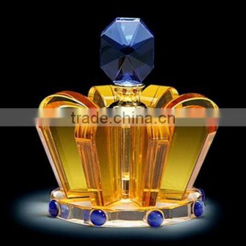 2016 New arrival crown shaped crystal perfume bottle