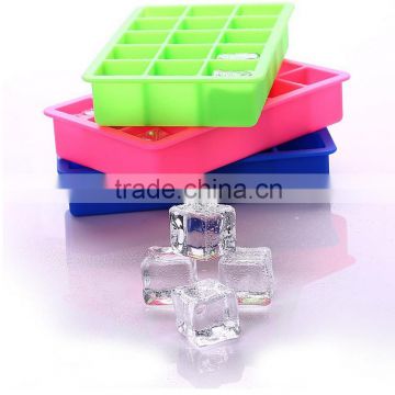 Fancy 15 cavities square shaped silicone ice cube tray