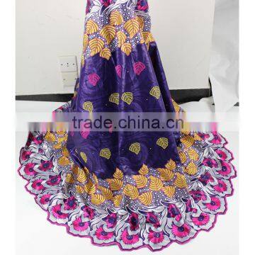 2016 Haniye Hot selling african bazin riche dresses embroidery fabric wholesale bazin riche fabric