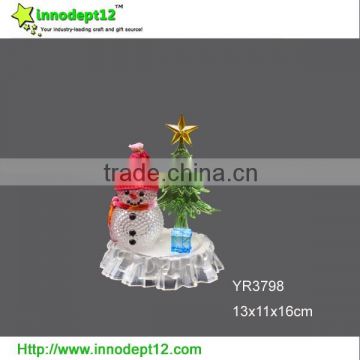 China Christmas decoration supplies acrylic tree & snowman led Christmas light, battery led light