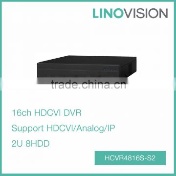 Professional 16CH 2U 8HDD ONVIF H.264 Anolog& HDCVI DVR , Support HDCVI/Analog/IP