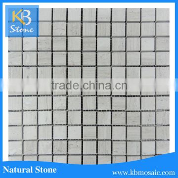 1 inch square honed wooden marble material cheap mosaic tile price
