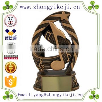 factory custom-made handmade hot new product polyresin music awards and trophies