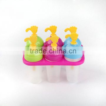 Wholesale commercial plastic ice cream popsicle molds