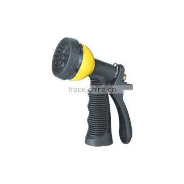 8 function zinc body with soft cover garden hose spray nozzle