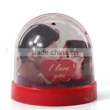 2015 New design memory snow globe with picture inside