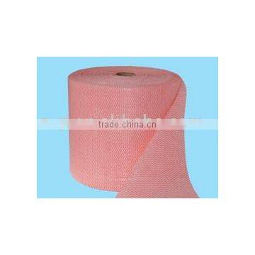 pink color nonwoven soft roll