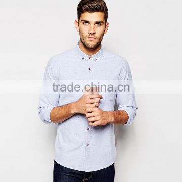 OEM long sleeve oxford shirt with neps