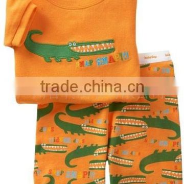 brand new boys crocodile alligator printed summer short sleeve pajamas and sleepwear