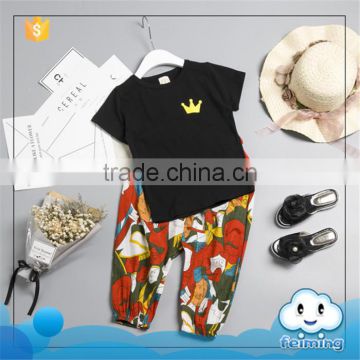 SS-979G baby clothes factory boutique girl clothing casual baby clothing set